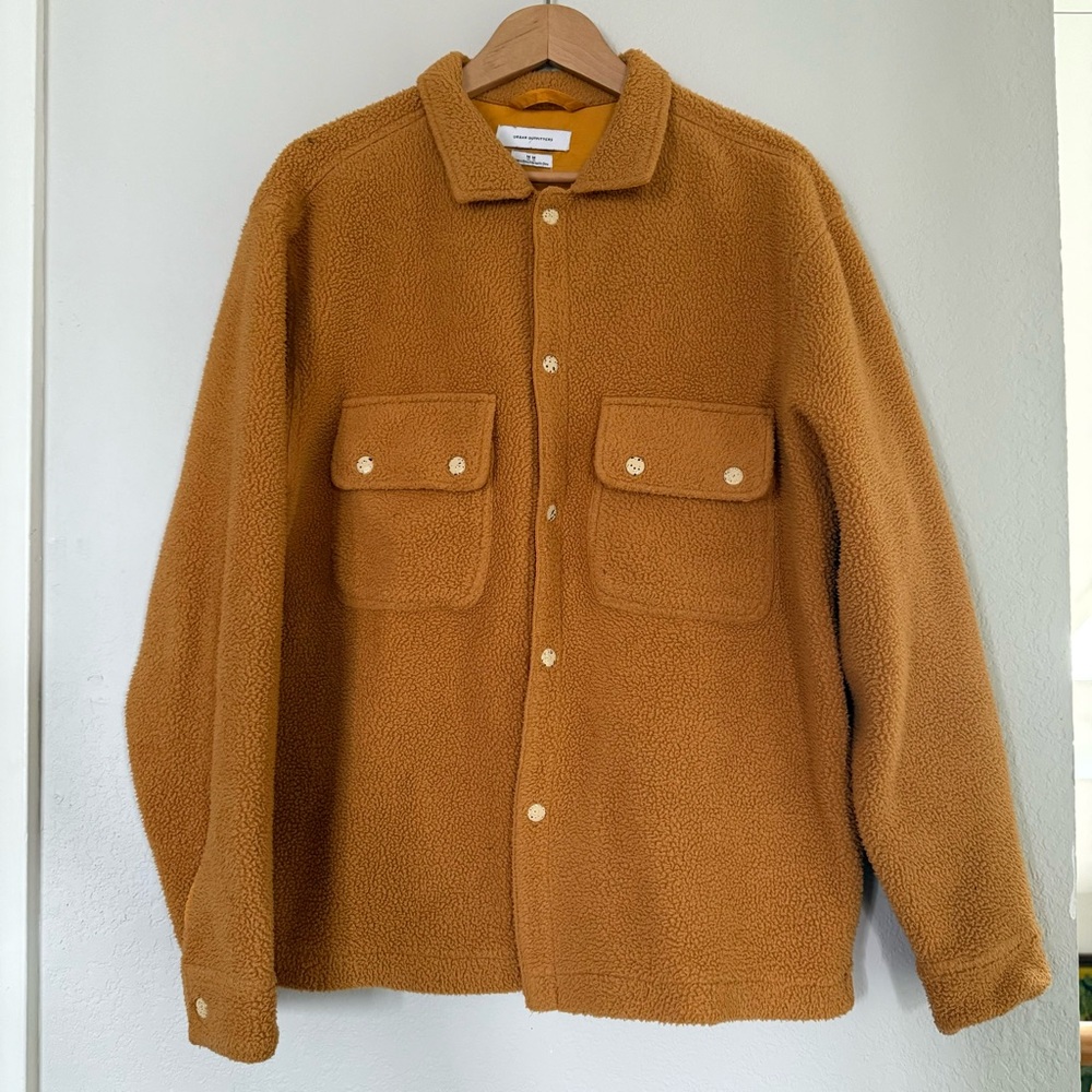 Fleece button up shacket